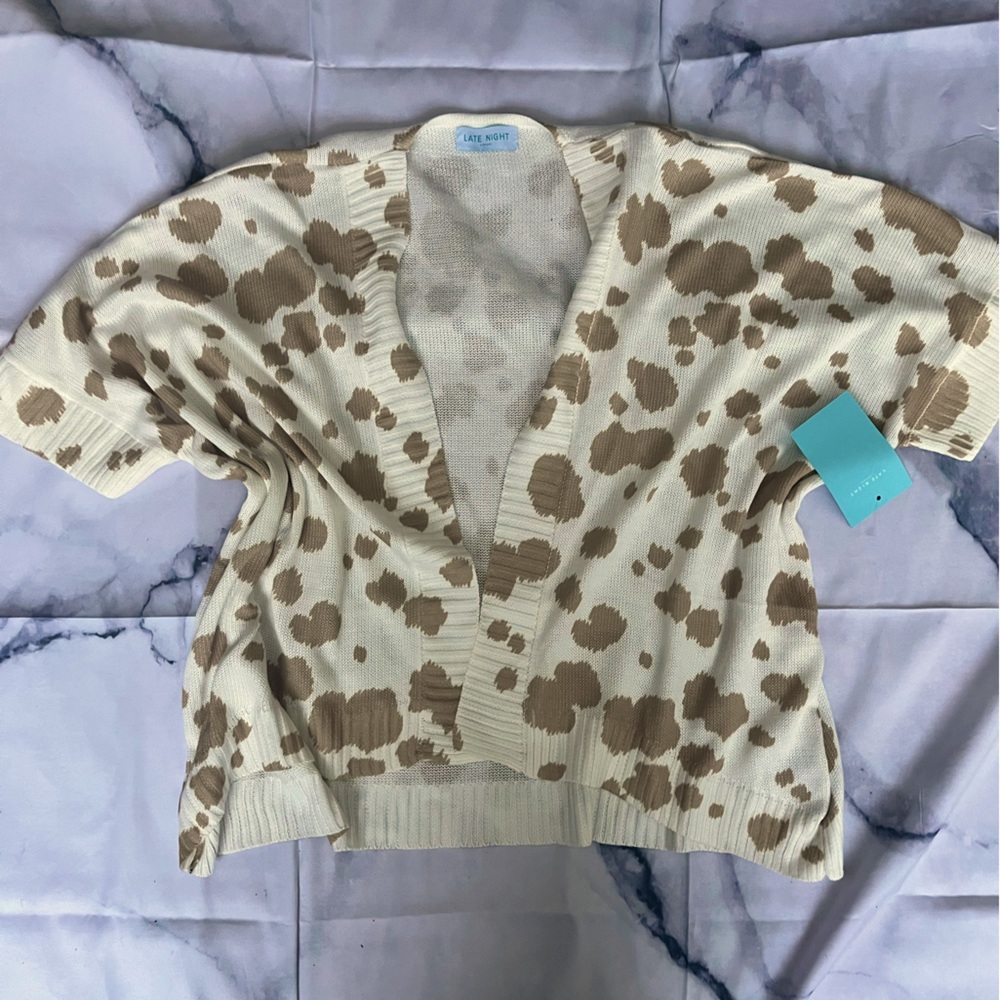 Cropped cardigan sweater NWT Small